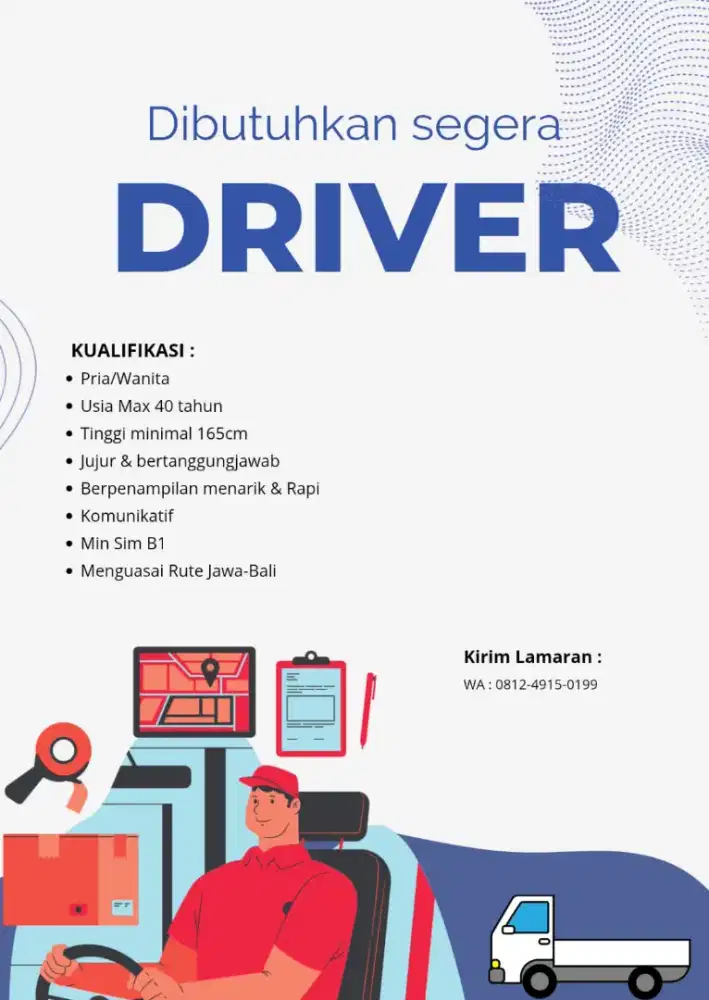 Dicari driver..SEGERA..