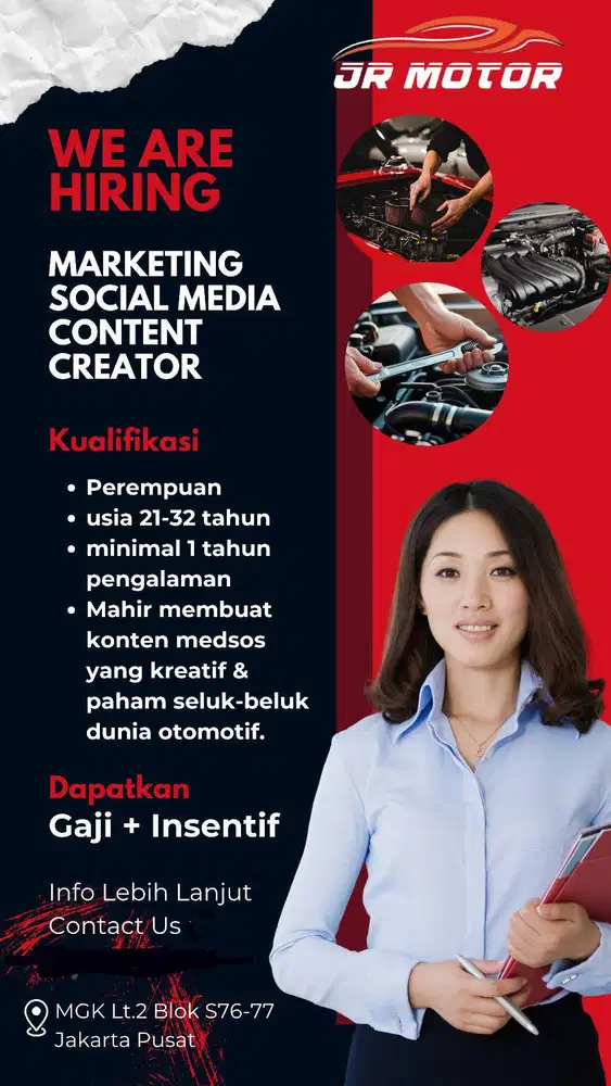 WE ARE HIRING Marketing Social Media Content Creator