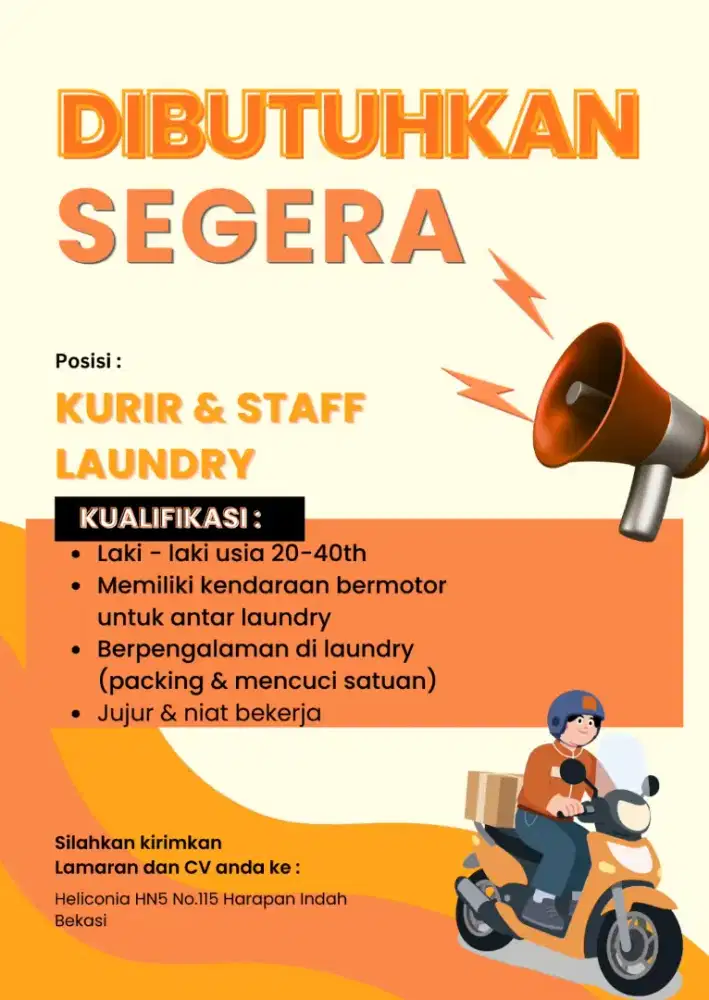 LOWONGAN KERJA LAUNDRY