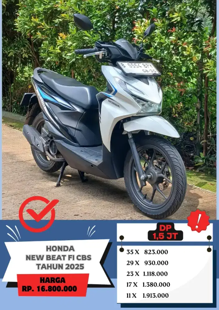 Honda Beat FI CBS Tahun 2025 KM 2xxx