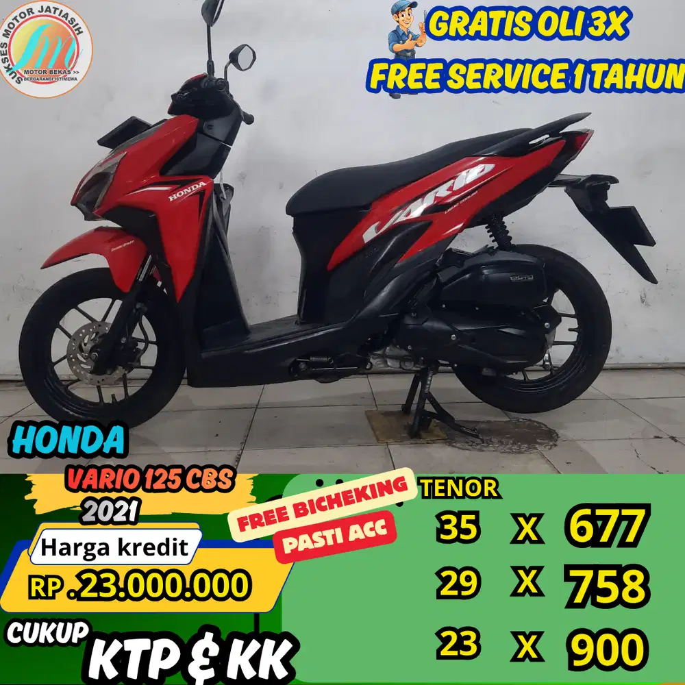 PROMO (SUKSES MOTOR) KENDALA SLIK PASTI ACC HONDA VARIO 125 CBS 2021