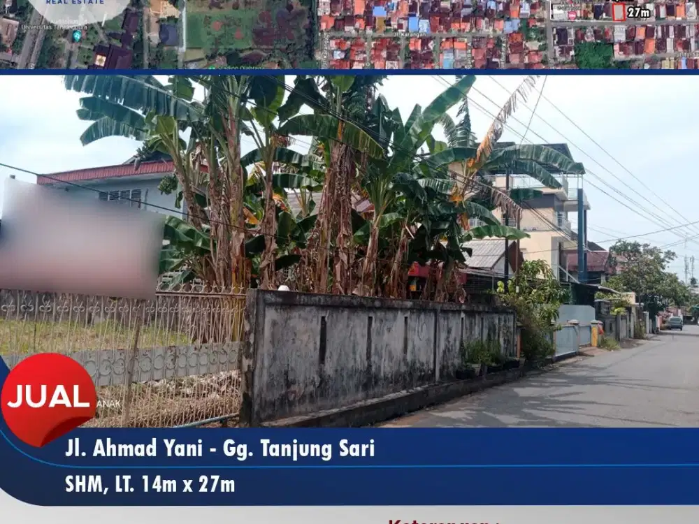 Tanah Cocok Bangun Hunian Kawasan Kota Akses Mudah Jl. Tanjung Sari, Pontianak