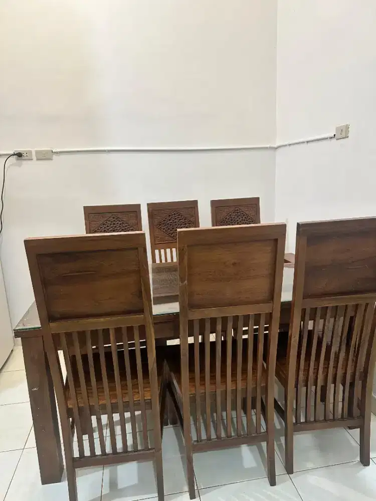 Meja makan jati jepara asli