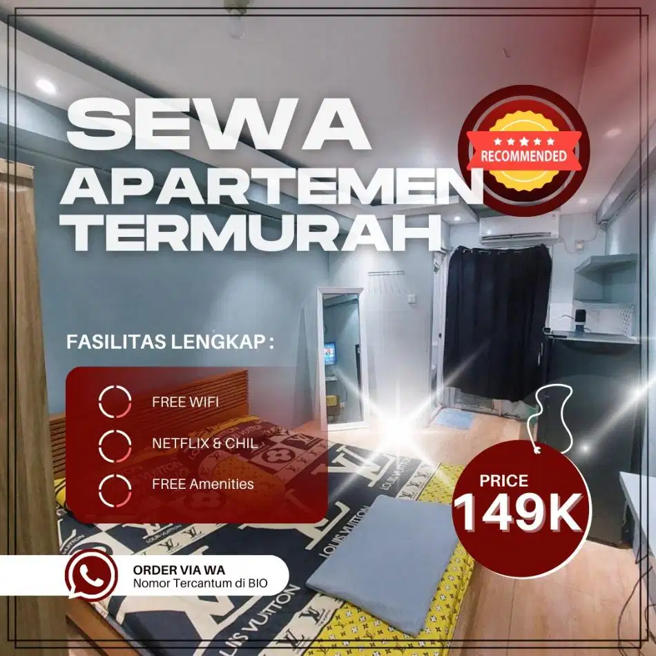 Sewa apartemen Kalibata City Jakarta Salatan Harian/Transit Termurah