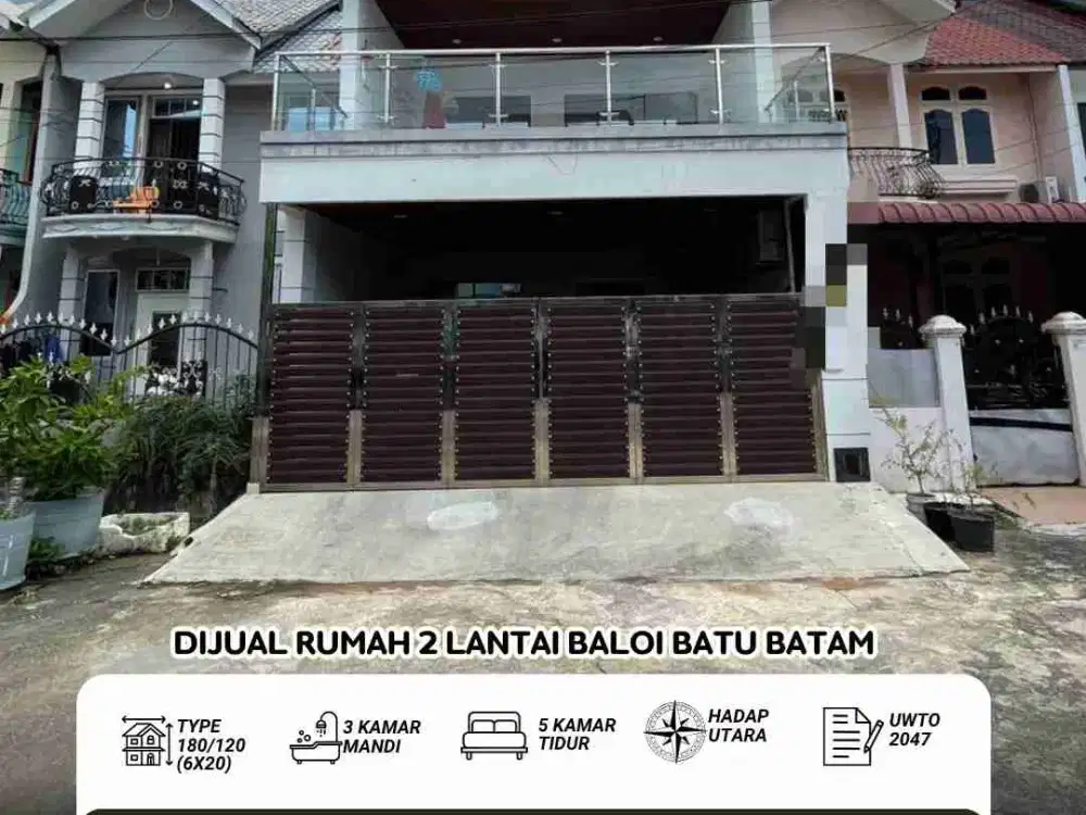 Di jual cepat Rumah 2 lantai siap huni di baloi batu batam