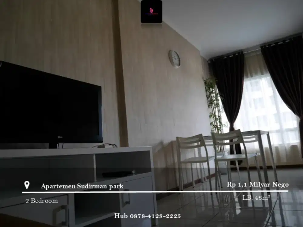Dijual Apartement Sudirman Park 2BR Full Furnished View Kolam Renang