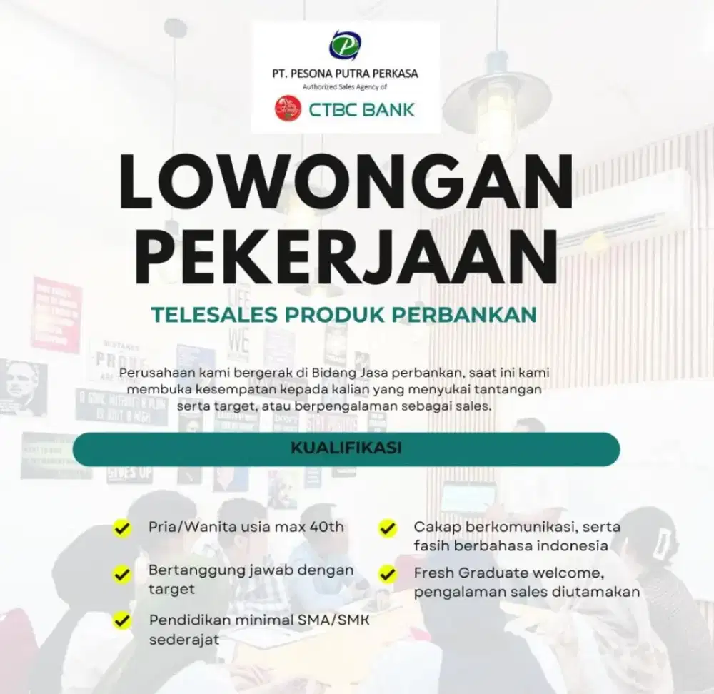 Lowongan kerja terbaru perbankan