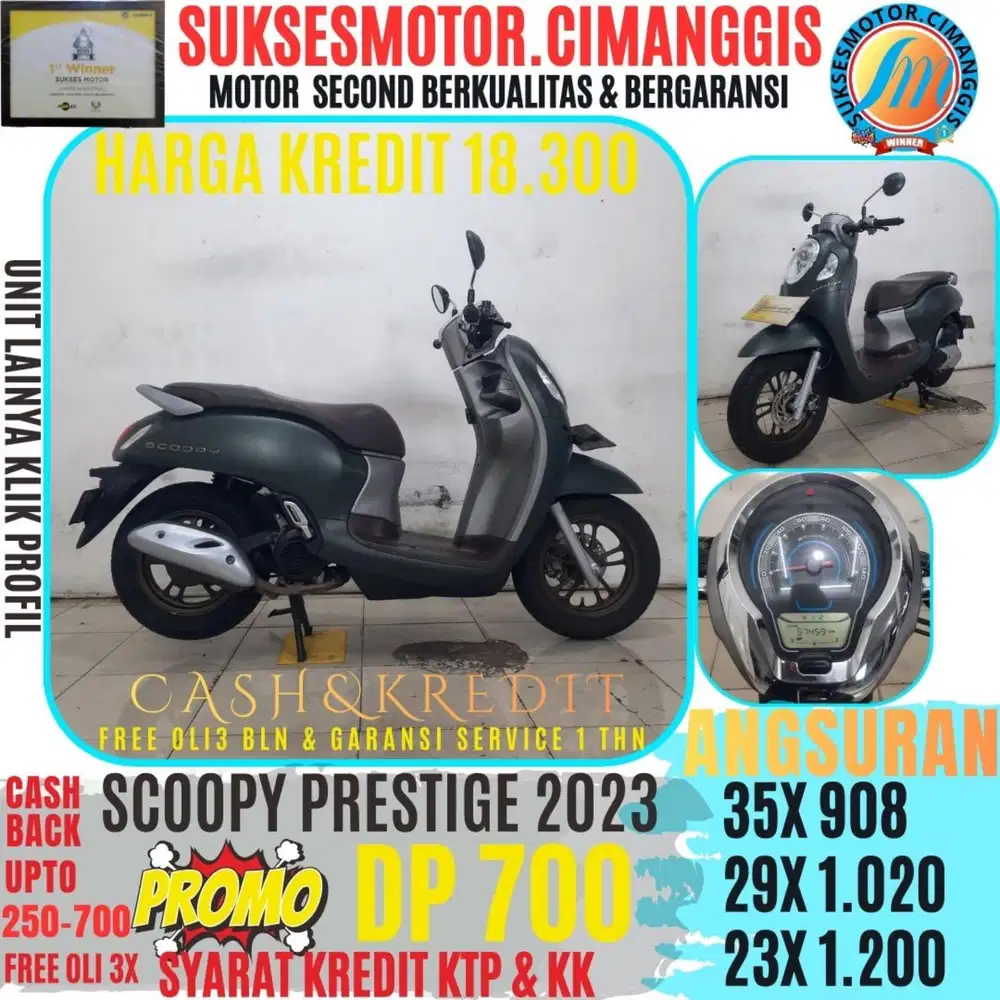 SCOOPY PRESTIGE PROMOTERMURAH CASHBACK UPTO700RBU FREEOLI3X BERGARANSI