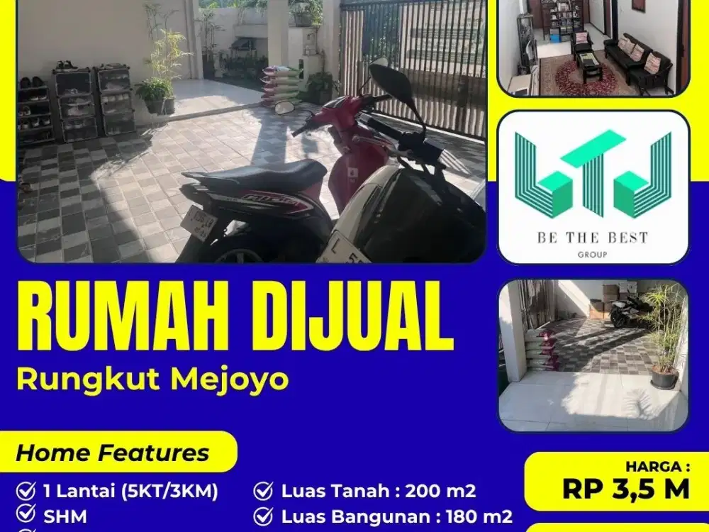 DEKAT KAMPUS UBAYA!! DIJUAL RUMAH 1 LANTAI SHM DI RUNGKUT MEJOYO – SURABAYA TIMUR