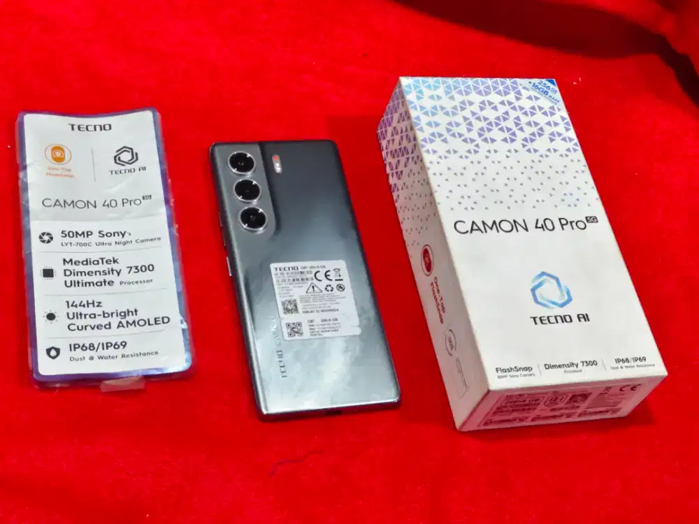 Camon 40 pro 5G ram 8+8/256 lengkap mulusss masih garansi resmi