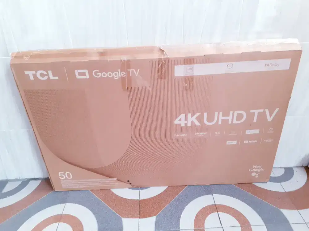 TV LED ANDROID TCL 50IN UHD 4K Google TV Digital Netflik Fullshet