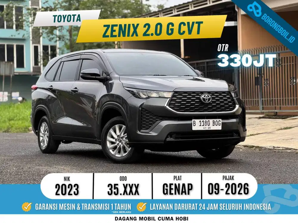 Low KM! Toyota Innova Zenix 2.0 G CVT 2023 Abu abu Metalik