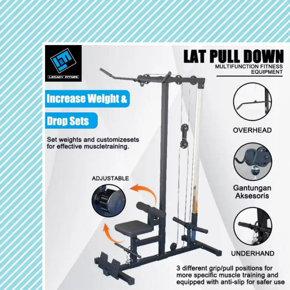 Alat fitnes Lat Pull Down multifungsi home gym KYK-758