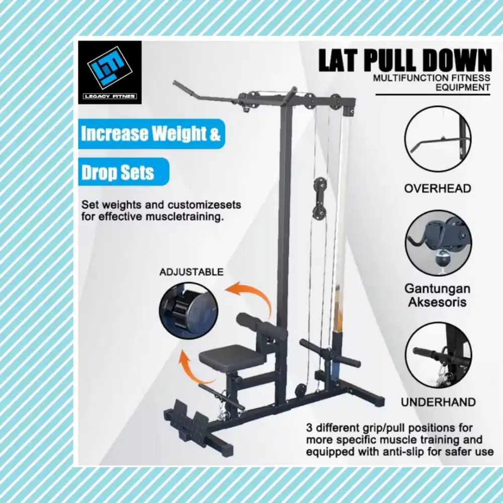 Alat fitnes Lat Pull Down multifungsi home gym KYK-758