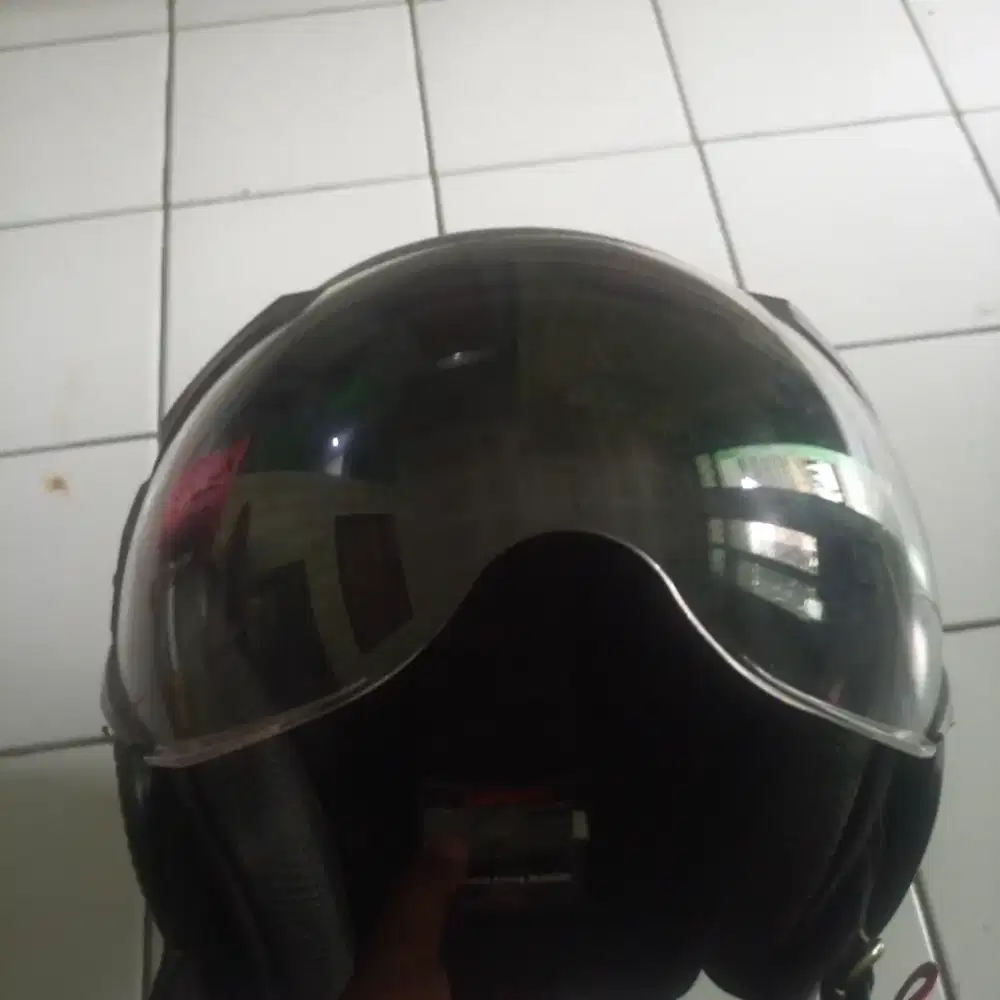 Helm Cargloss YRM Micrometric Buckle visor Hardcoat Halfface Blackdoff