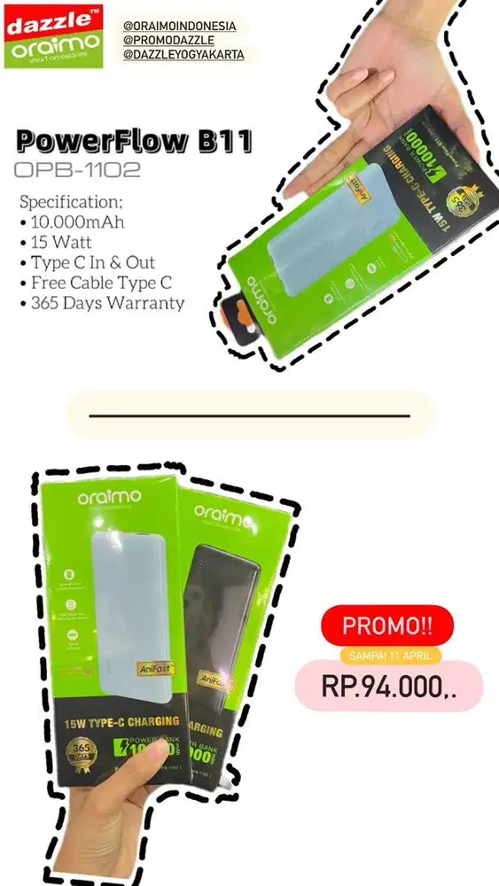 Powerbank 10.000mAh OPb-1102