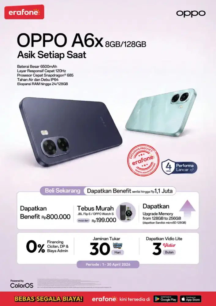 Oppo A6x dan Speaker JBL