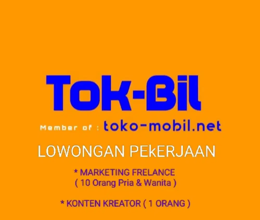 LOWONGAN MARKETING FRELANCE