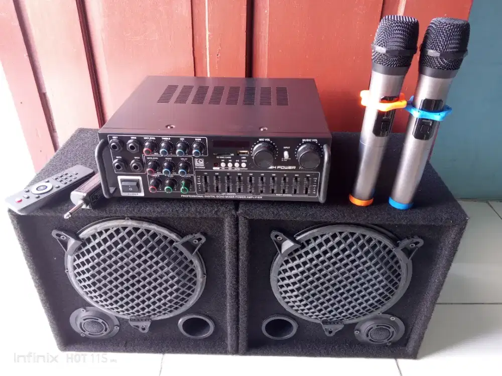 Paket lengkap sound karaoke 8 in wireless