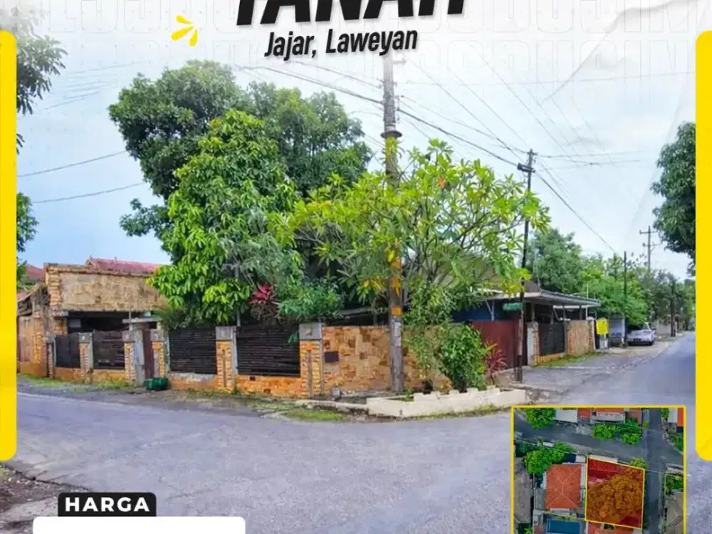 Tanah Hook Bonus Bangunan Di Jajar Lokasi Premium Cocok Untuk Hunian / Kost