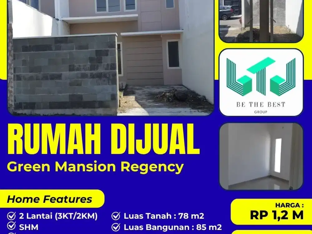 SIAP HUNI!! DIJUAL RUMAH SHM DI LOKASI STRATEGIS : PERUM GREEN MANSION REGENCY | SURABAYA BARAT