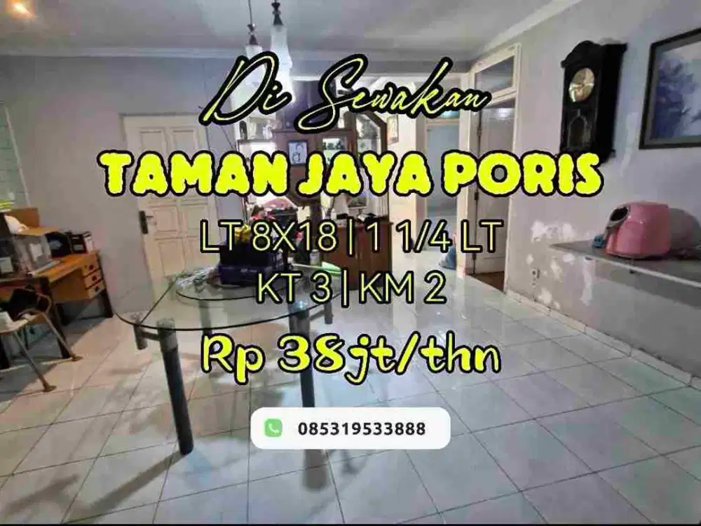 Wilson Disewakan rumah 3 kt di taman jaya poris