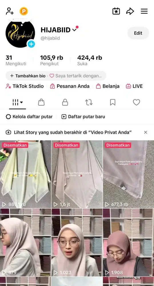 Dibutuhkan host live hijab
