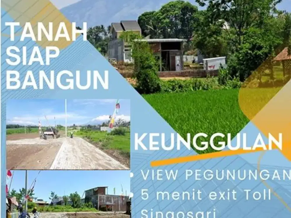 Promo Tanah Kavling Klampok Singosari Malang View Pegunungan dkt KEK
