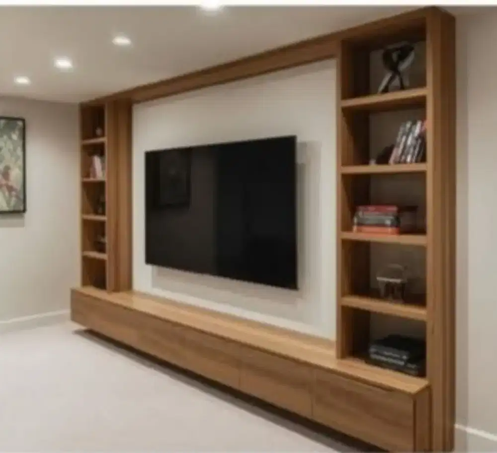 Backdrop TV minimalis Tempahan