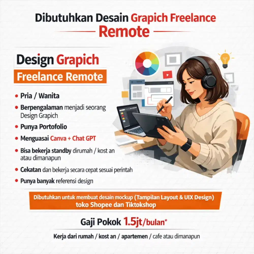 LOWONGAN KERJA – DESIGN GRAPHIC FREELANCE (REMOTE)