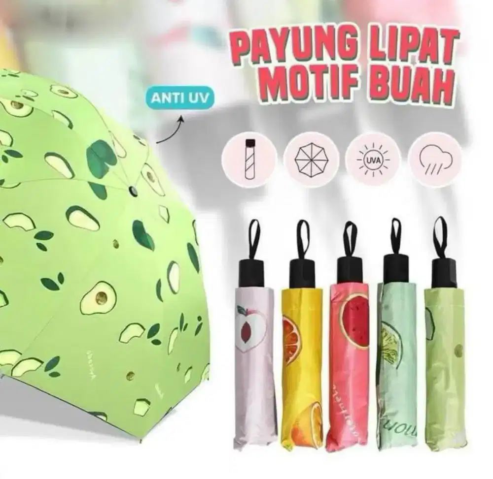 Payung Lipat Polos dan Motif