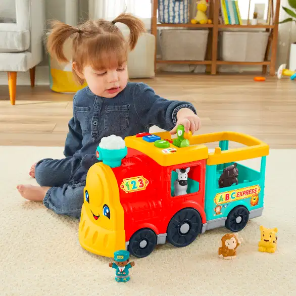 Preloved mainan motorik musik Fisher Price Little People Big ABC Train