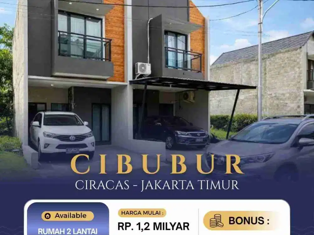 RUMAH 2 LANTAI CANTIK DI CIBUBUR CIRACAS JAKARTA TIMUR