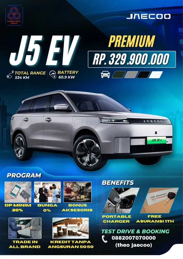Jaecoo J5 2026 Listrik