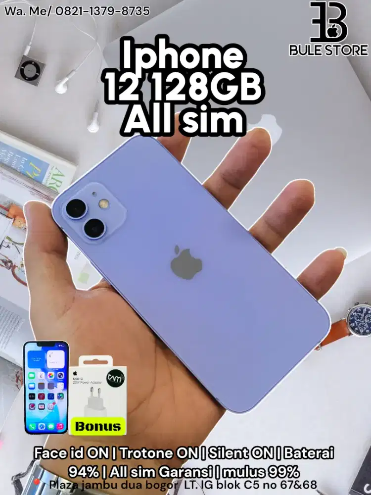 Iphone 12 128GB All sim Garansi