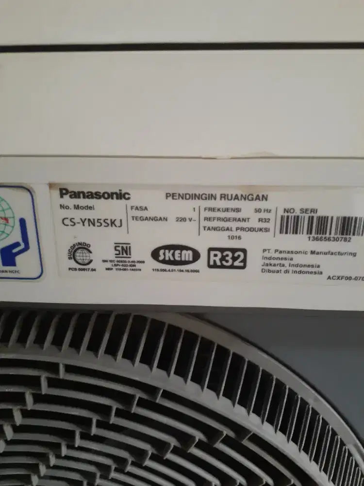 Ac panasonik 1/2 pk