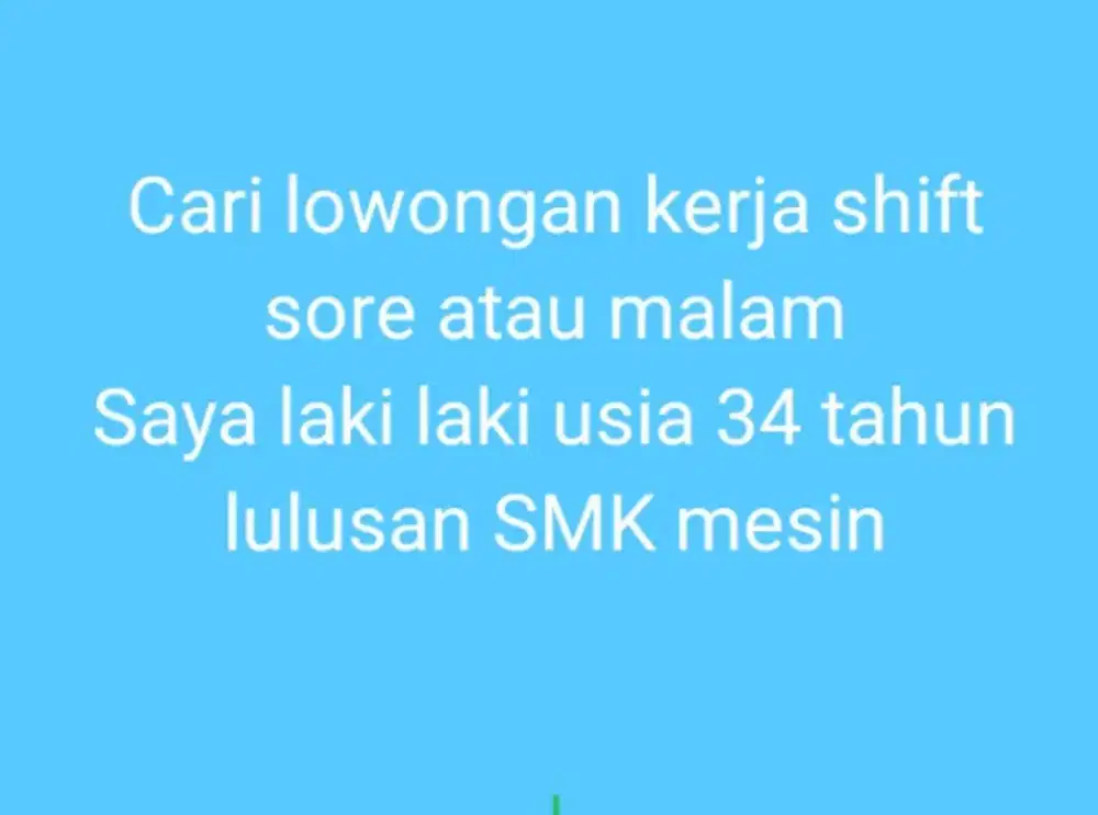 Cari kerja shift sore atau malam