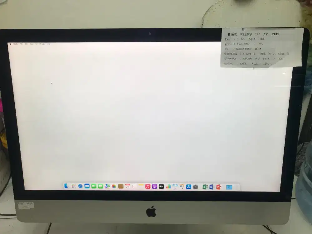 Imac Retina 5K 27 inc 2019 Ram 8 gb HDD Fussion 1 TB