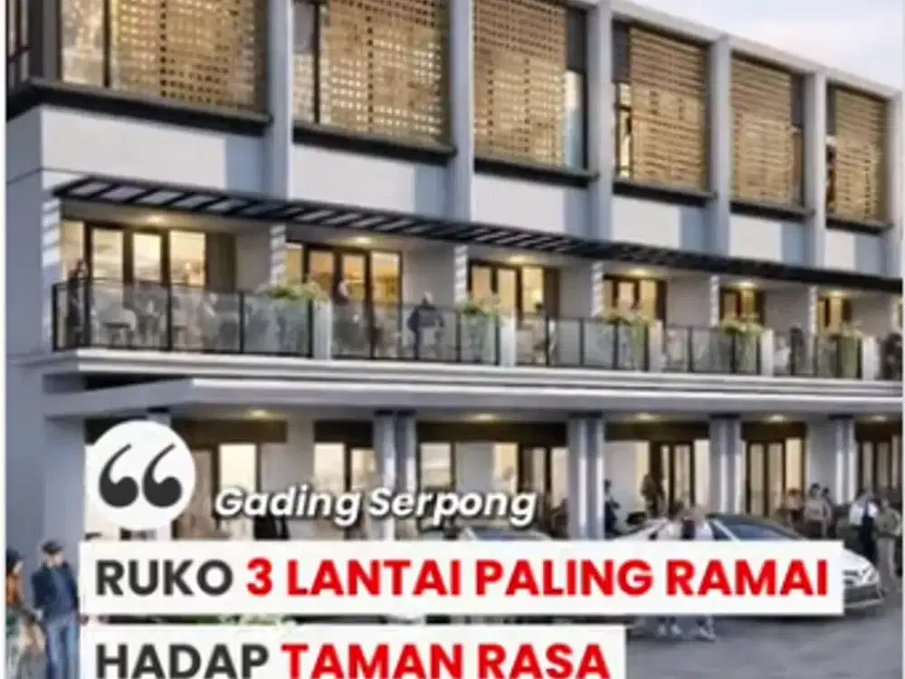 Ruko Terbaru Modern 2 Lantai dengan View Taman Eksklusif Taman Rasa Pasadena