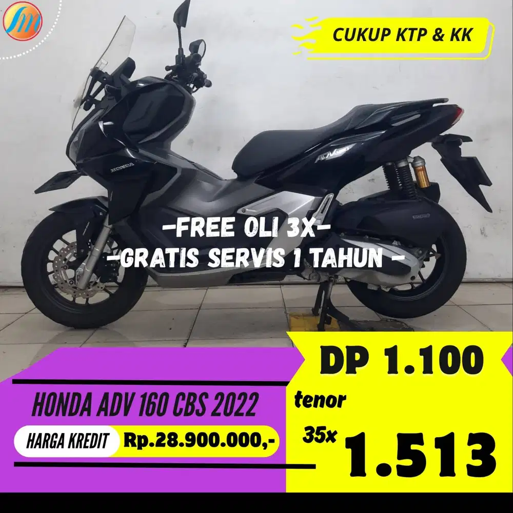 KREDIT MURAH HONDA ADV 160 CBS 2022 ANGSURAN TERJANGKAU BERGARANSI