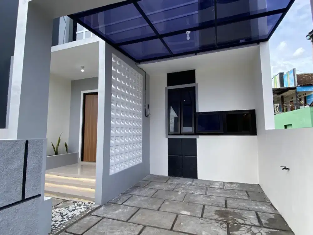 Rumah di berbah jogja dengan view sawah dan gunung