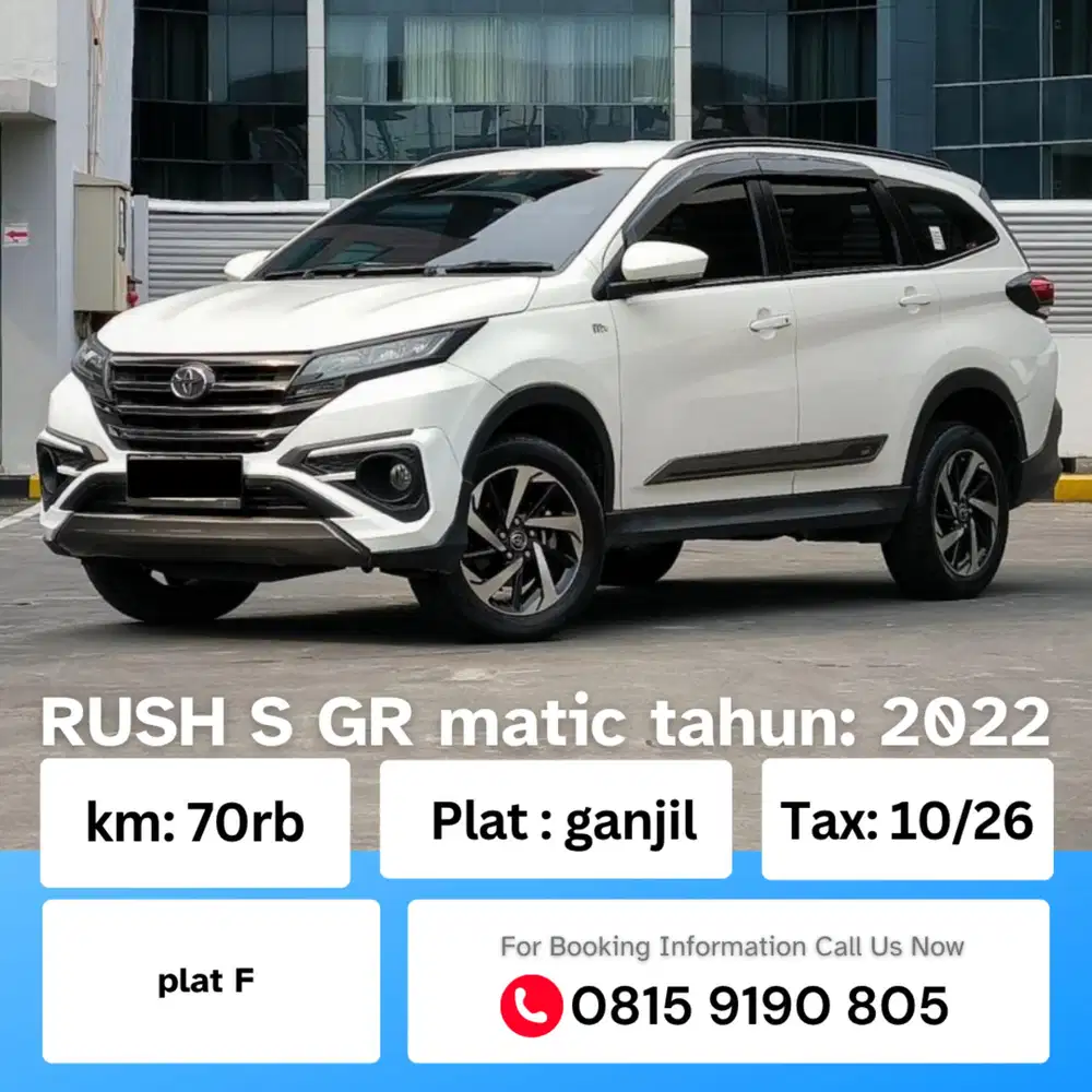Rush GR matic 1.5 tahun 2022 warna putih