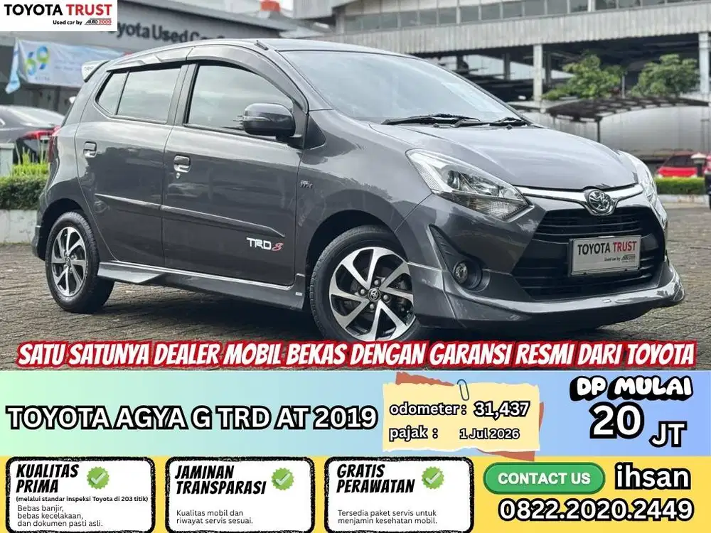 TOYOTA AGYA G TRD AT 2019 low km