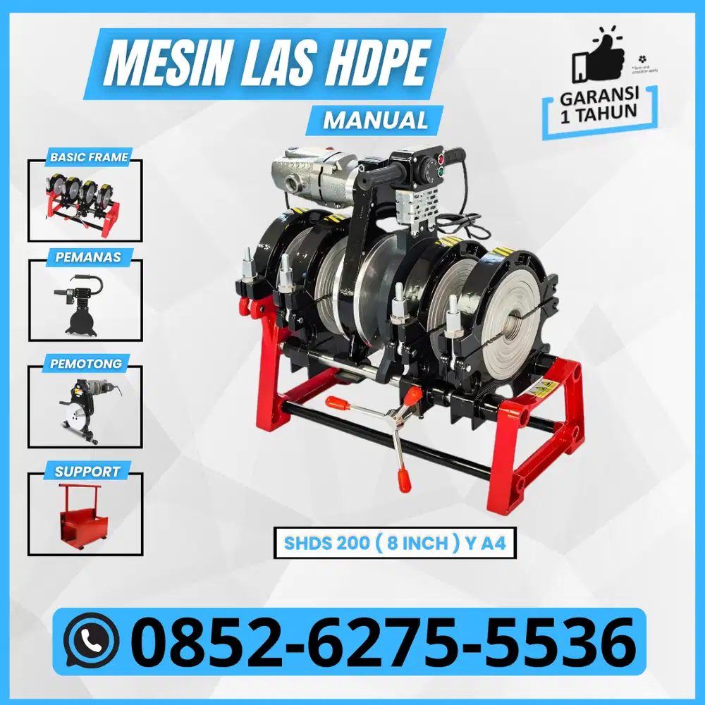 Mesin Las Pipa Hdpe Manual 160 Y 4Clamp - Mesin Sambung Pipa 40-160mm