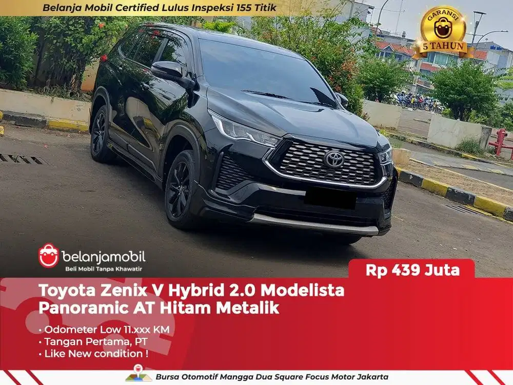 [ KM LOW ] Toyota Zenix V Hybrid 2.0 Modelista AT Hitam 2024/2025