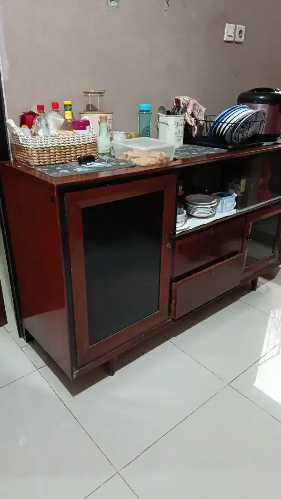 Lemari Buffet Jati Asli