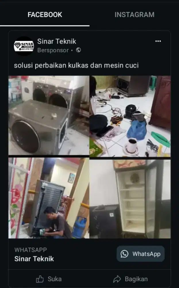 Service kulkas & mesin cuci