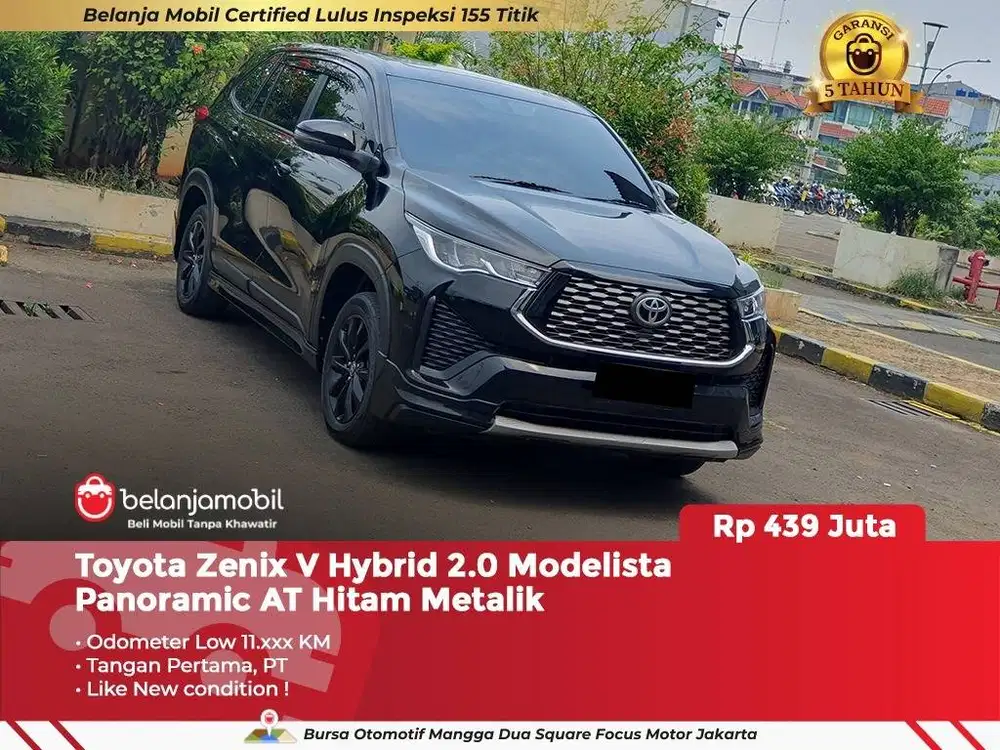 [ KM LOW ] Toyota Zenix V Hybrid 2.0 Modelista AT Hitam 2024/2025