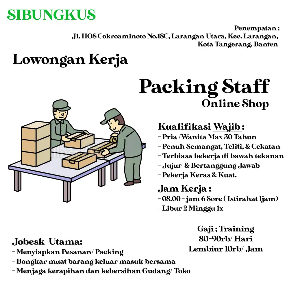 Lowongan Kerja Staff Packing