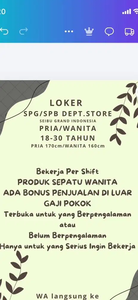 Loker SPG/SPB Dep.Store